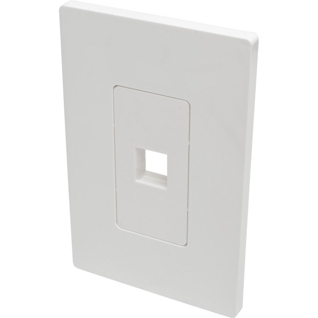 Tripp Lite 1-Port Single-Gang Universal Keystone Wallplate, White