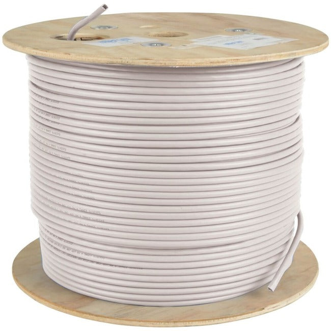 Tripp Lite Cat5e 350 MHz Bulk Solid-Core Plenum-Rated PVC Cable, White, 1000 ft