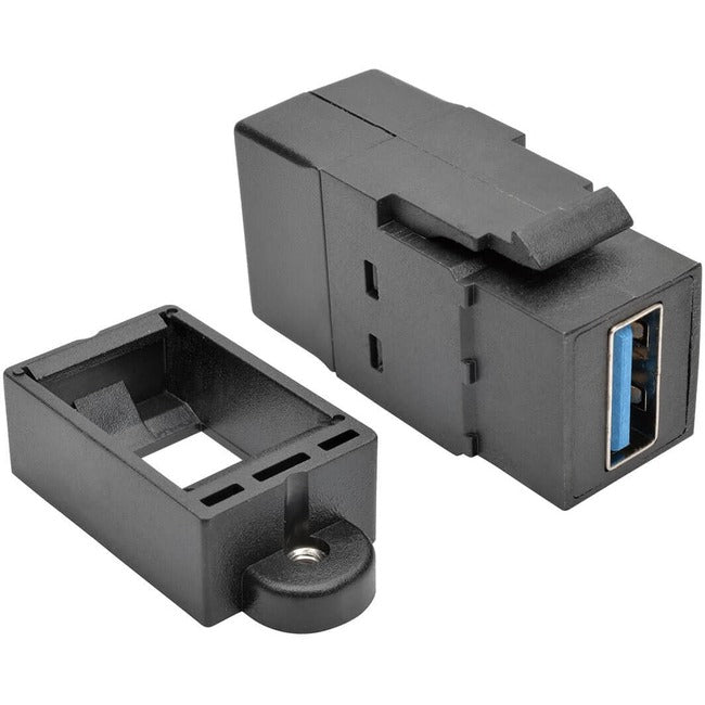 Tripp Lite USB 3.0 All-in-One Keystone-Panel Mount Coupler (F-F), Black