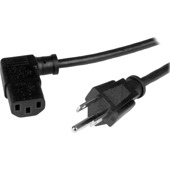 Star Tech.com 3 ft Computer Power Cord - NEMA 5-15P to Right-Angle C13 - 18AWG