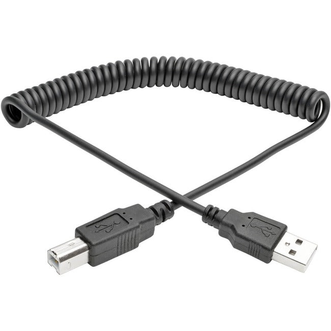 Tripp Lite USB 2.0 Hi-Speed A/B Coiled Cable (M/M), 10 ft