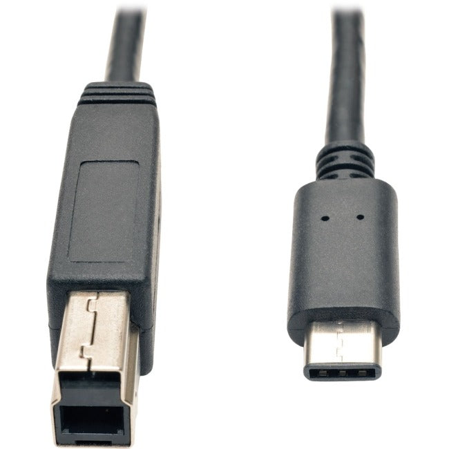 Tripp Lite USB 3.1 Gen 2 (10 Gbps) Cable, USB Type-C (USB-C) to USB 3.0 Type-B (M-M), 3 ft