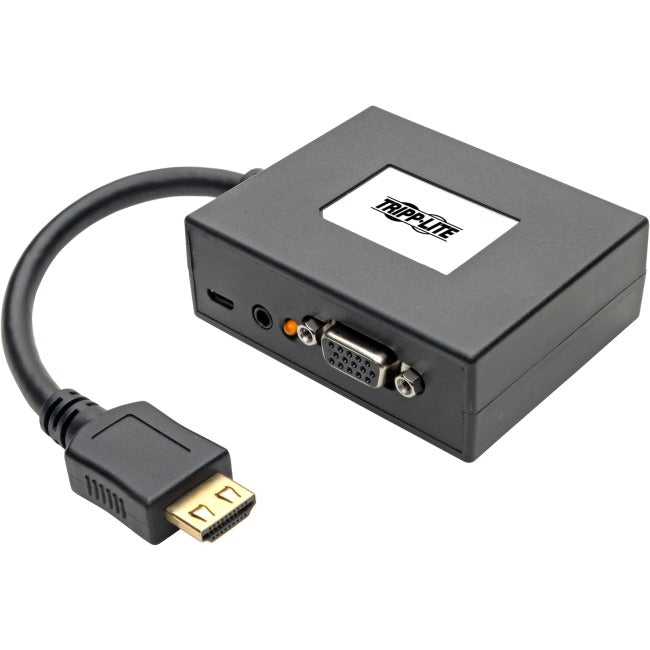 Tripp Lite 2-Port HDMI to VGA + Audio Adapter - Splitter, 1920 x 1080 (1080p), TAA