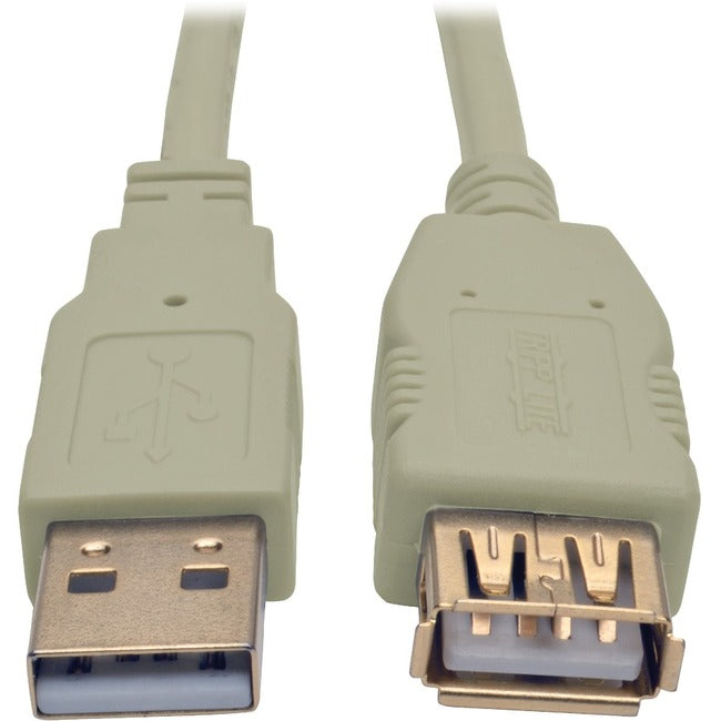 Tripp Lite USB 2.0 Hi-Speed Extension Cable (M-F), Beige, 6 ft