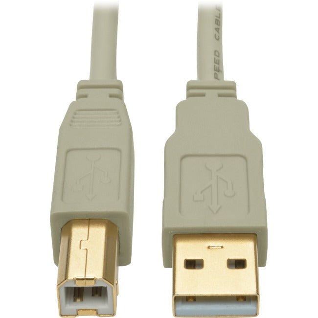 Tripp Lite USB 2.0 Hi-Speed A-B Cable (M-M), Beige, 6 ft