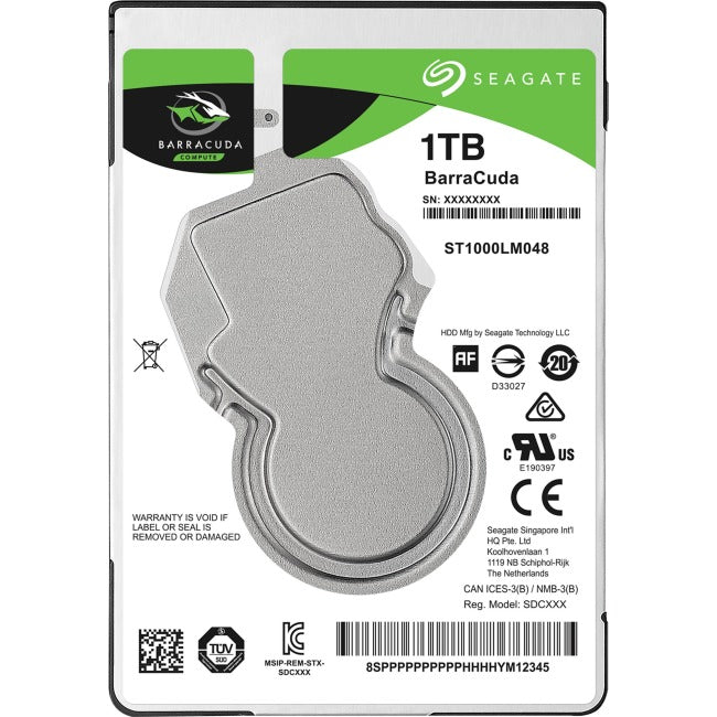 Seagate BarraCuda ST1000LM048 1 TB Hard Drive - 2.5" Internal - SATA (SATA-600)