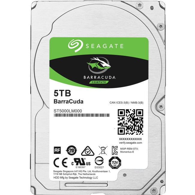 Seagate BarraCuda ST5000LM000 5 TB Hard Drive - 2.5" Internal - SATA (SATA-600)