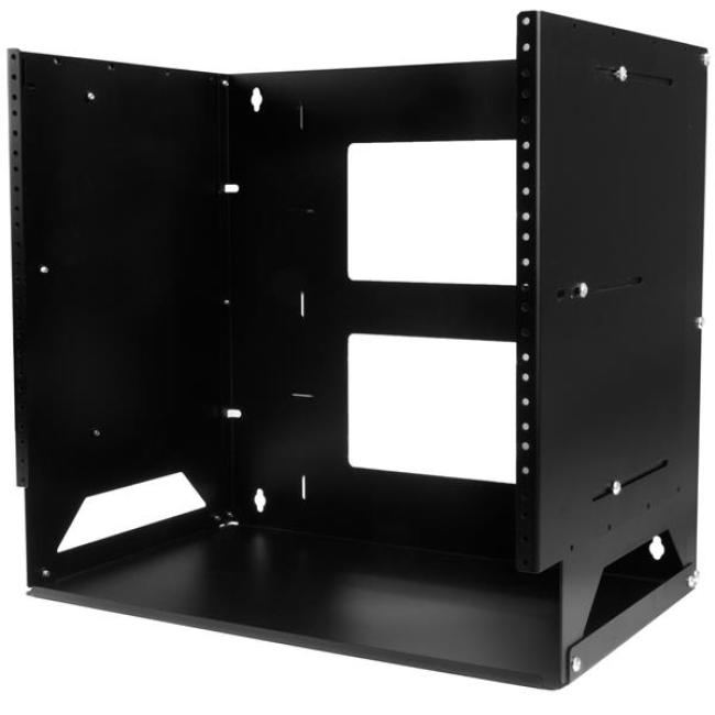 StarTech.com 8U Wallmount Server Rack with Built-in Shelf - Solid Steel - Adjustable Depth 12in to 18in