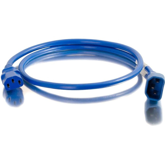 C2G 6ft 18AWG Power Cord (IEC320C14 to IEC320C13) - Blue