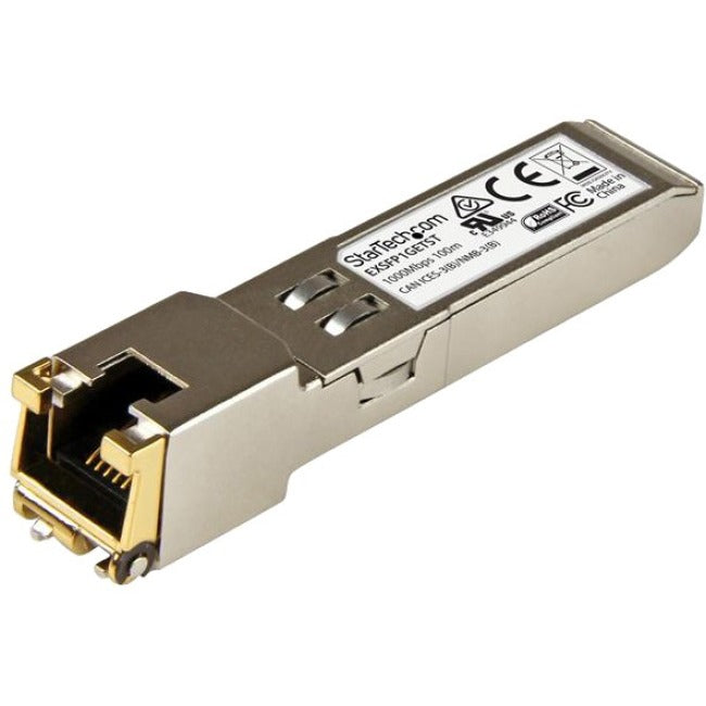 StarTech.com Juniper EX-SFP-1GE-T Compatible SFP Module - 1000BASE-T - 1GE Gigabit Ethernet SFP to RJ45 Cat6-Cat5e Transceiver - 100m