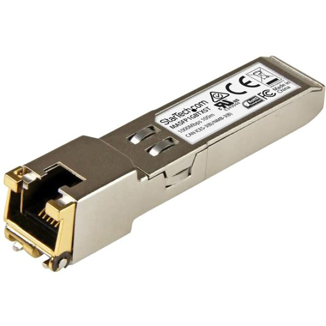 StarTech.com Cisco Meraki MA-SFP-1GB-TX Compatible SFP Module - 1000BASE-T - 10-100-1000 Mbps SFP to RJ45 Cat6-Cat5e Transceiver - 100m