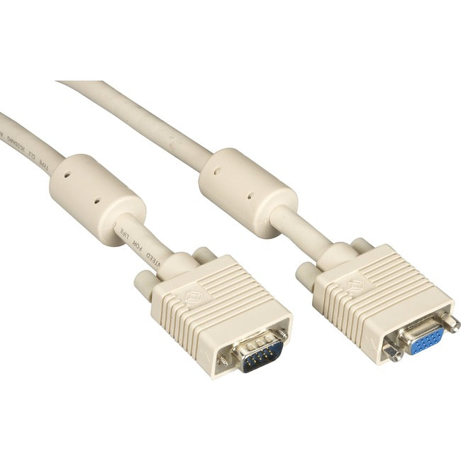 Black Box VGA Video Cable with Ferrite Core - Male-Female, Beige, 3-ft. (0.9-m)