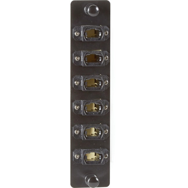 Black Box High-Density Adapter Panel, (6) MTP-style MPO Connectors, Black