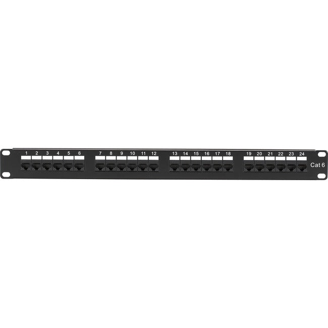 Black Box CAT6 Patch Panel, Punchdown - 1U, Unshielded, 24-Port