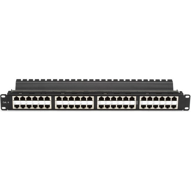 Black Box CAT5e Feed-Through Patch Panel - 1U, Shielded, 48-Port