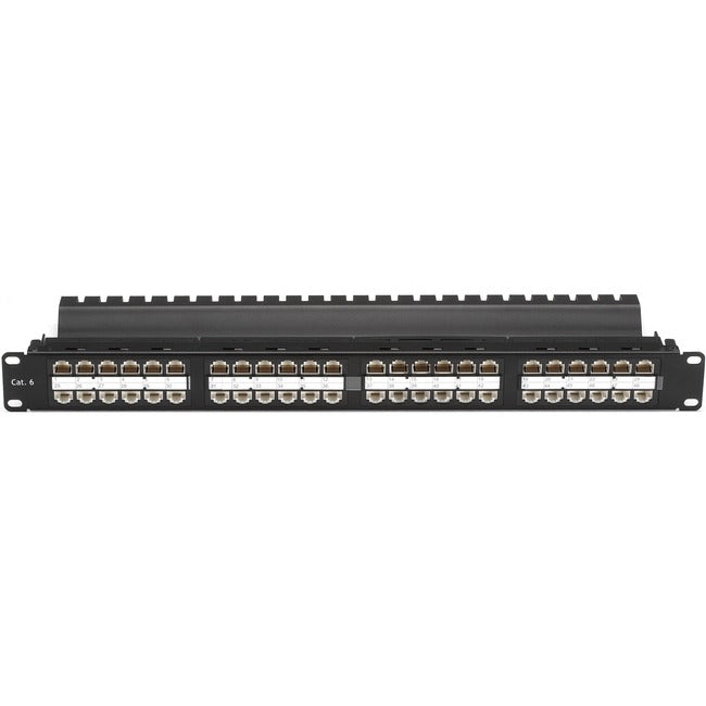 Black Box CAT6 Feed-Through Patch Panel - 1U, Unshielded, 48-Port