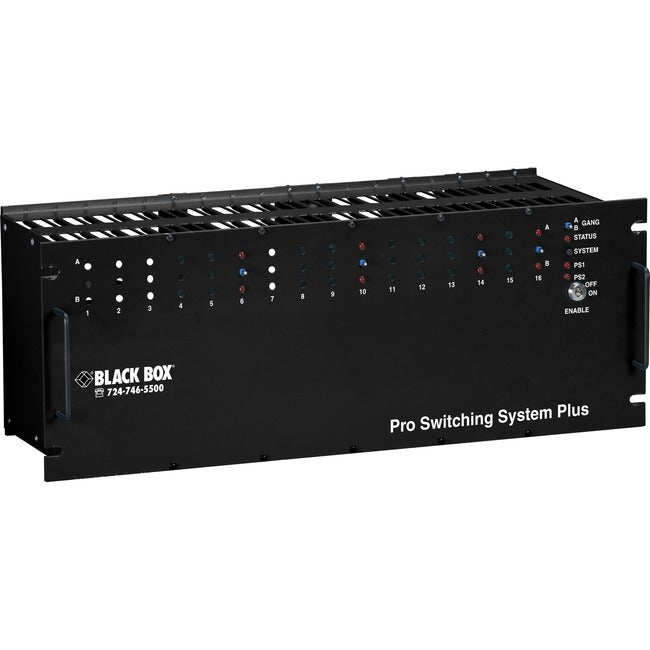 Black Box Pro Switching Gang Switch Chassis - 4U, 18-Card Slot