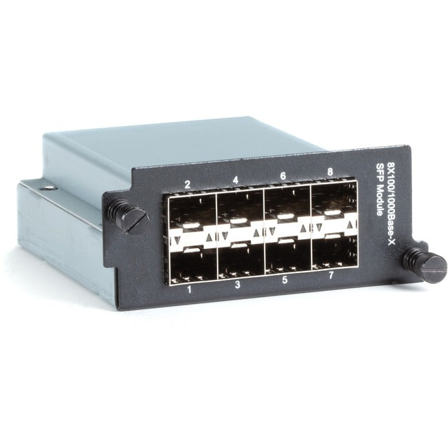 Black Box HRD Switch Module - (8) 100-1000Mbps, SFP