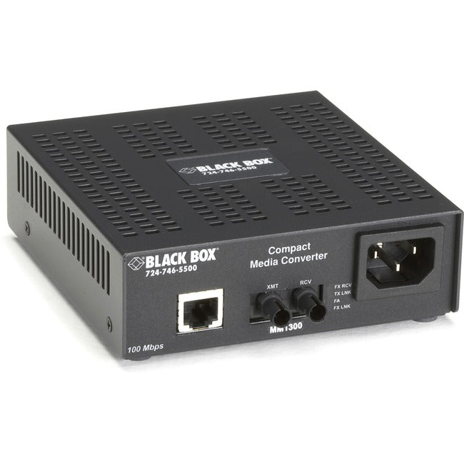 Black Box FST ETH MED CONV 100-Mbps COP to 100-Mbps MM FBR, 1310nm, 2km ST