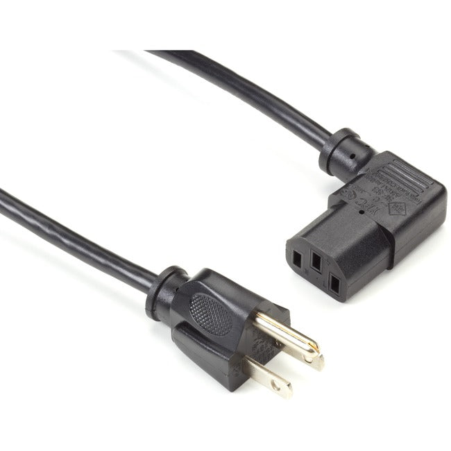 Black Box Power Cord - NEMA 5-15P to IEC-60320-C13 (Right-Angle), 6-ft. (1.8-m)