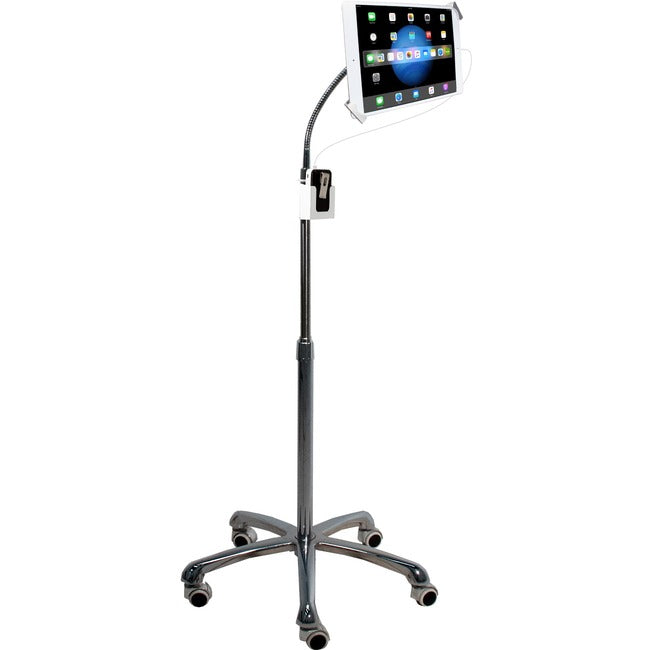 CTA Digital Heavy-Duty Security Gooseneck Floor Stand for 7-13 Inch Tablets