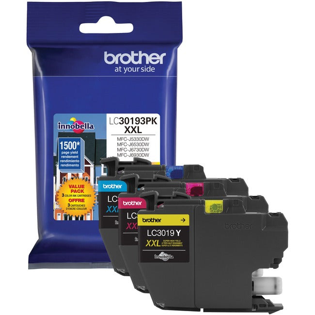 Brother Innobella LC30193PKS Original Ink Cartridge - Yellow, Cyan, Magenta