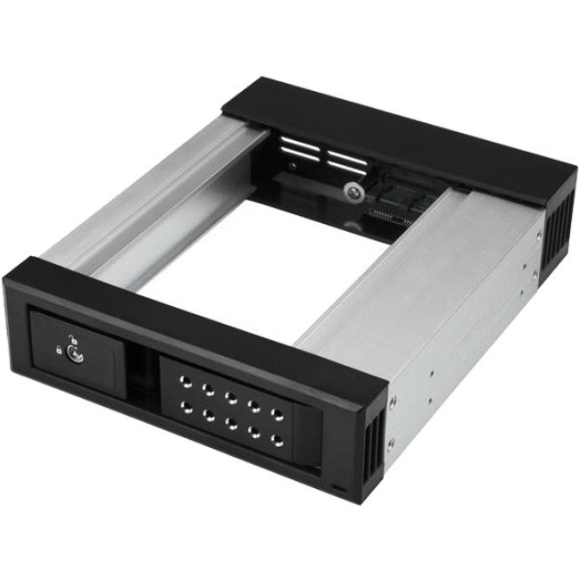 StarTech.com 5.25 to 3.5 Hard Drive Hot Swap Bay - Trayless - Aluminum - For 3.5" SATA-SAS Drives - Front Mount - SAS- SATA Backplane