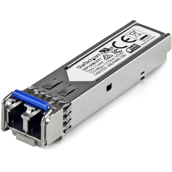 StarTech.com MSA Uncoded SFP Module - 100BASE-LX - 100Mb Ethernet SFP 100MbE Single Mode Fiber (SMF) Optic Transceiver Module - 10km DDM