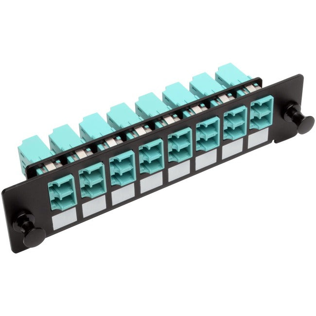 Tripp Lite High-Density Fiber Adapter Panel (MMF/SMF), 8 LC Duplex Connectors, Black