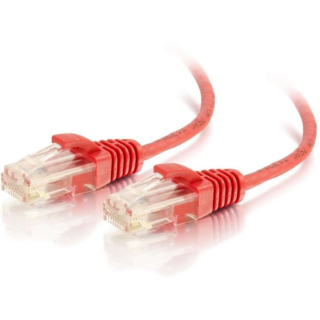 C2G 10ft Cat6 Ethernet Cable - Slim - Snagless Unshielded (UTP) - Red