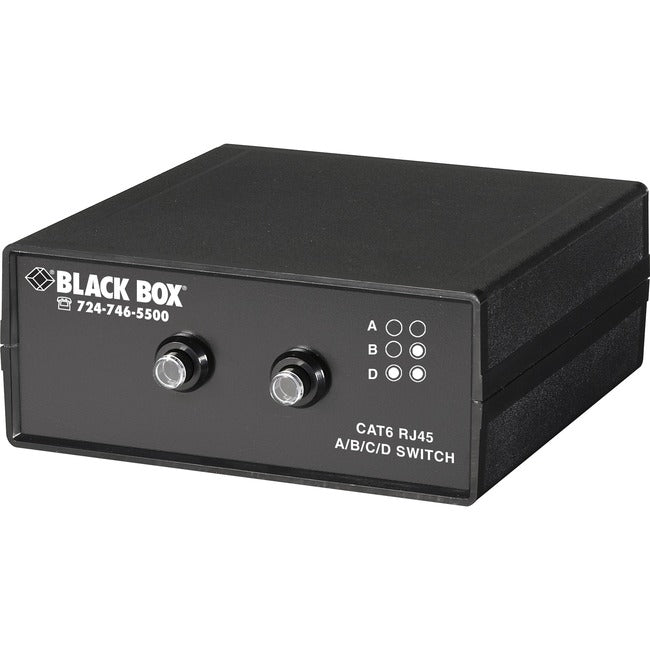 Black Box 3-to-1 CAT6 10-GbE Manual Switch (ABCD)