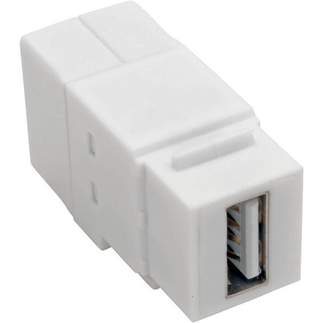 Tripp Lite USB 2.0 All-in-One Keystone-Panel Mount Coupler (F-F), White