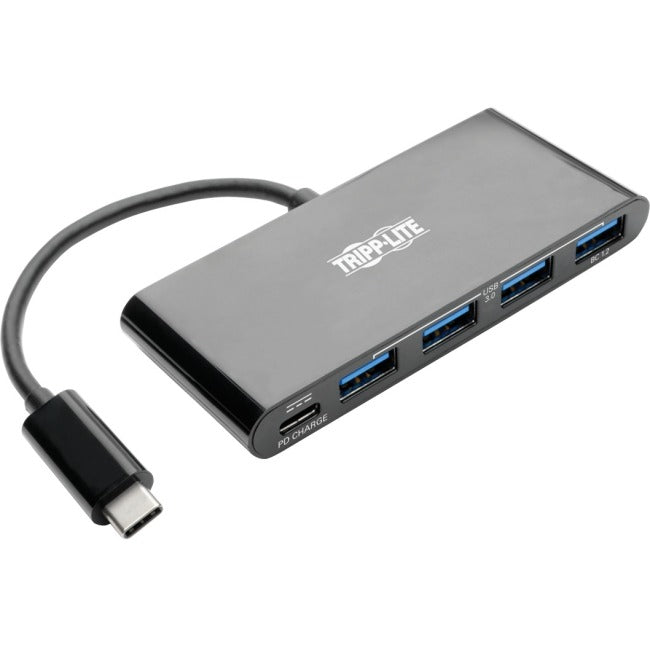 Tripp Lite 4-Port USB 3.1 Hub, 4x USB-A, Thunderbolt 3-PD Charging, Black