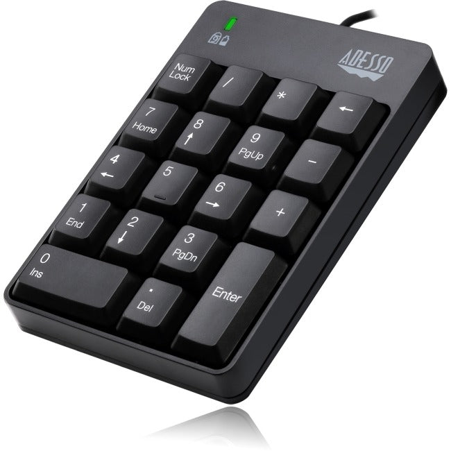 Adesso USB Spill Resistant 18-Key Numeric Keypad