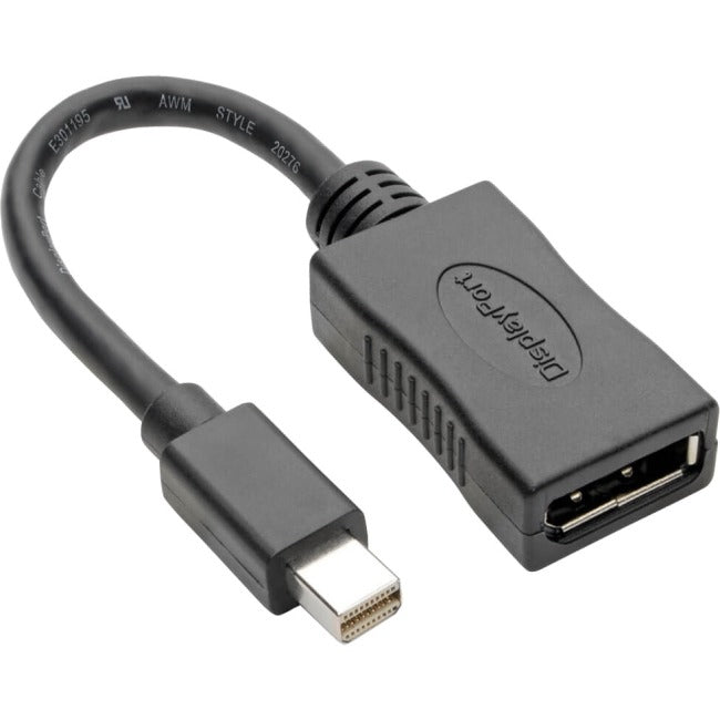 Keyspan Mini DisplayPort to DisplayPort Adapter-4K x 2K @ 60 Hz, Keyspan, Black, 6 in.