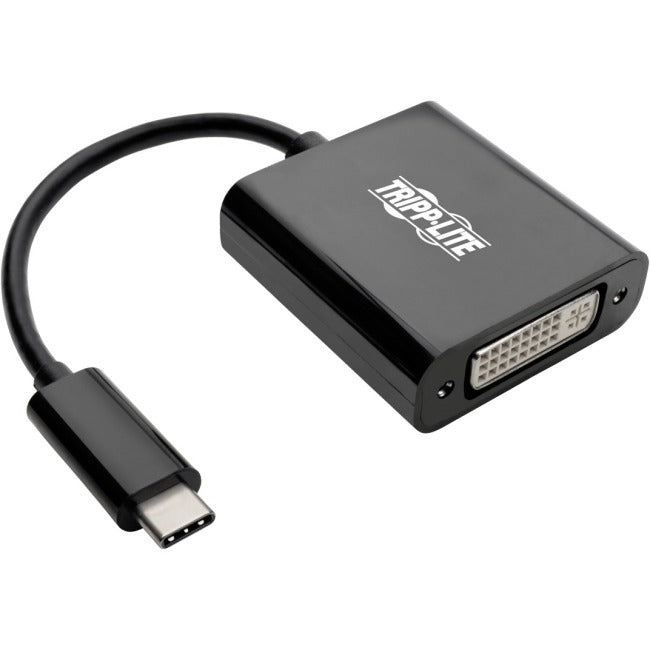 Tripp Lite USB-C to DVI Adapter, USB 3.1, Thunderbolt 3, 1080p - M-F, Black