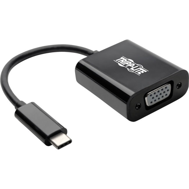 Tripp Lite USB-C to VGA Adapter, Thunderbolt 3 - M-F, USB 3.1, 1080p, Black