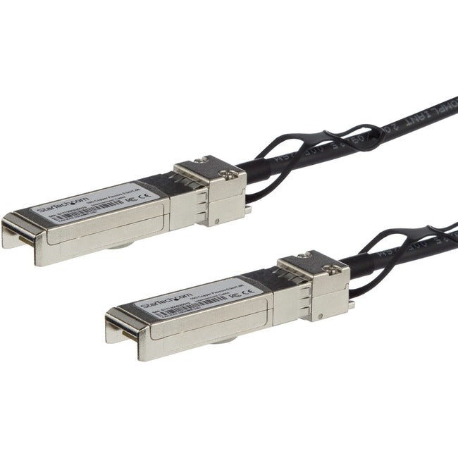 StarTech.com MSA Uncoded Compatible 1m 10G SFP+ to SFP+ Direct Attach Cable - 10 GbE SFP+ Copper DAC 10 Gbps Low Power Passive Twinax