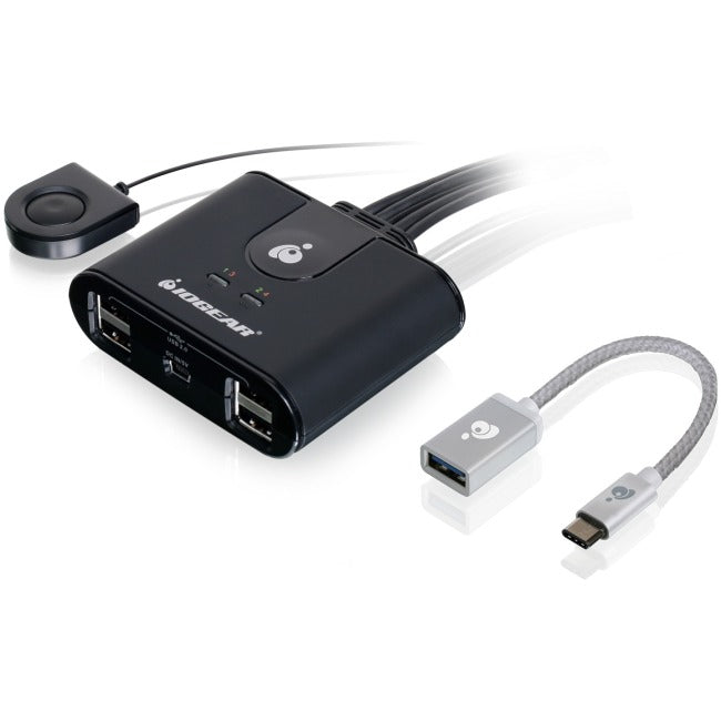 IOGEAR 4x4 USB Sharing Switch with USB-C Adapter