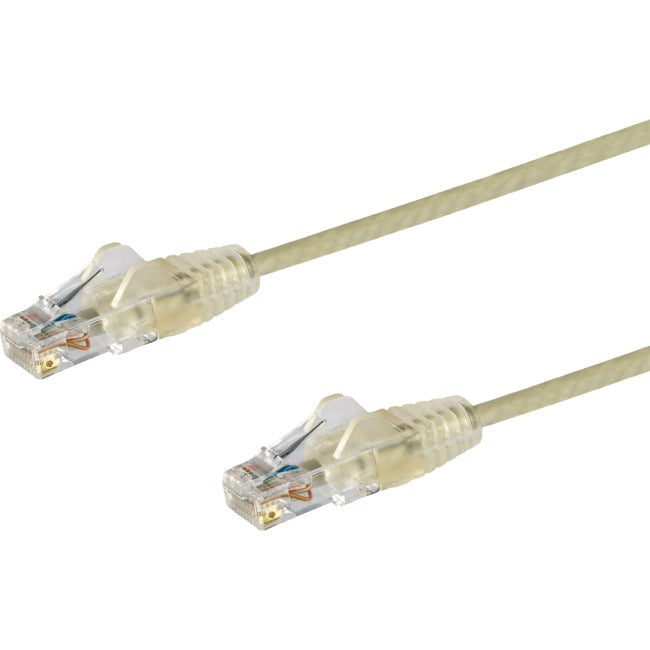 StarTech.com 1 ft CAT6 Cable - Slim CAT6 Patch Cord - Gray - Snagless RJ45 Connectors - Gigabit Ethernet Cable - 28 AWG - LSZH (N6PAT1GRS)