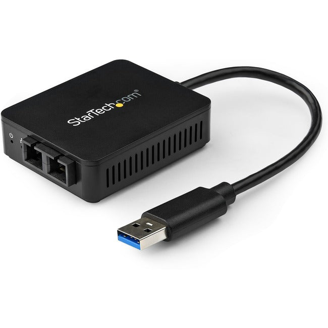 StarTech.com USB to Fiber Optic Converter - 1000Base-SX SC - USB 3.0 to Gigabit Ethernet Network Adapter - 550m MM - Windows - Mac - Linux