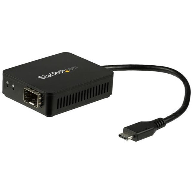 StarTech.com USB C to Fiber Optic Converter - Open SFP - USB 3.0 Gigabit Ethernet Network Adapter - 1000BASE-SX-LX - Windows - Mac - Linux