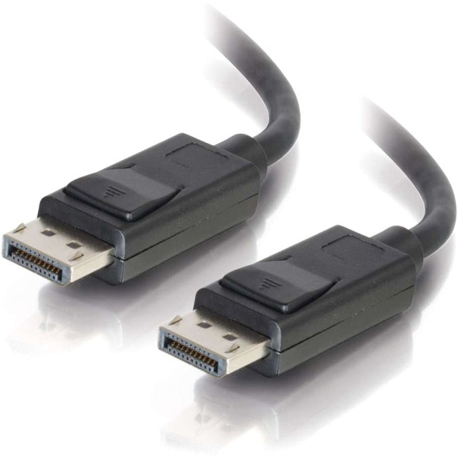 C2G 1ft DisplayPort Cable with Latches 8K UHD M-M - Black