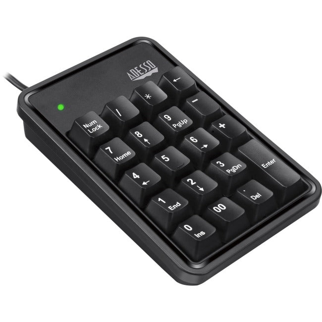 Adesso 19-Key Mechanical Keypad with 3-Port USB Hub