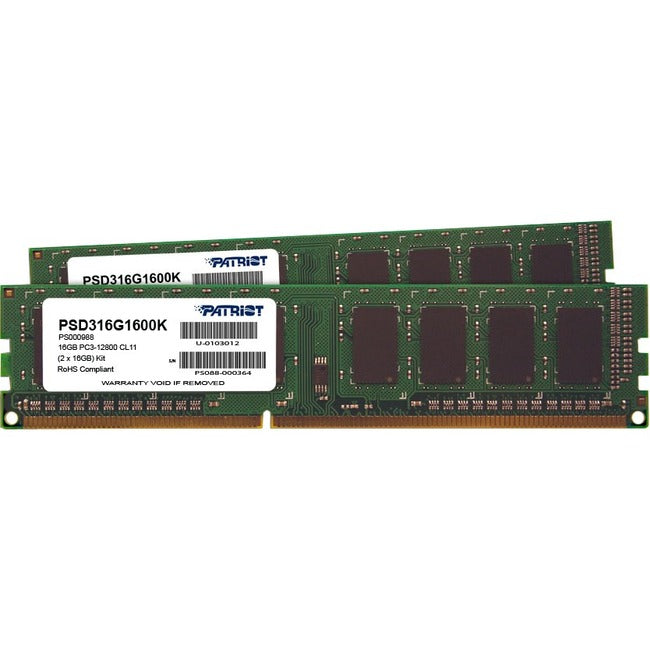 Patriot Memory Signature 16GB (2 x 8 GB) DDR3 SDRAM Memory Kit