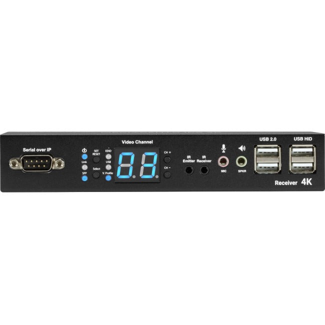 Black Box MediaCento IPX 4K Receiver - HDMI, USB, Serial, IR, Audio