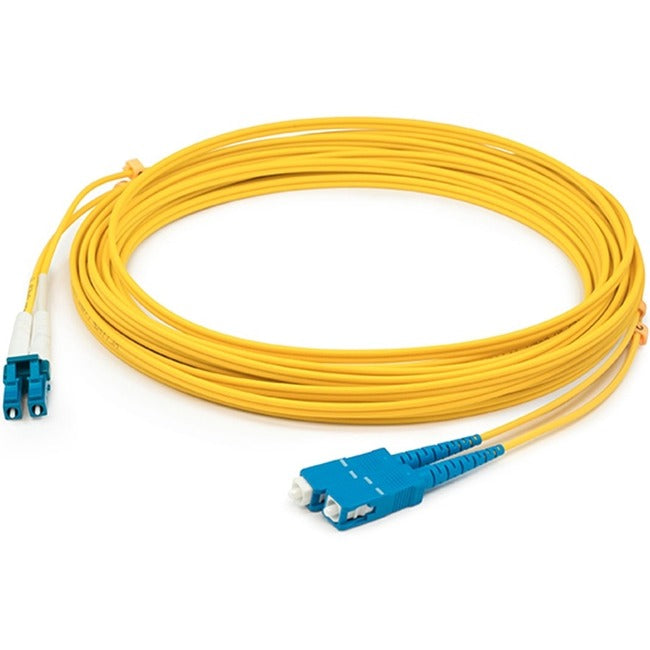 AddOn 15m SMF 9-125 Duplex SC-LC OS1 Yellow OFNR (Riser Rated) Patch Cable