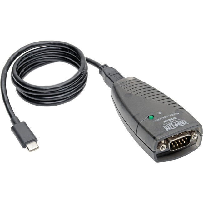 Tripp Lite USB-C to Serial Adapter (DB9) - Keyspan, High-Speed (M-M), Detachable Cable, TAA