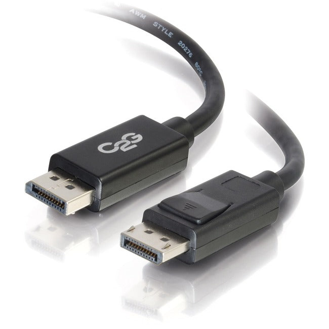 C2G 15ft DisplayPort Cable with Latches 8K UHD M-M - Black