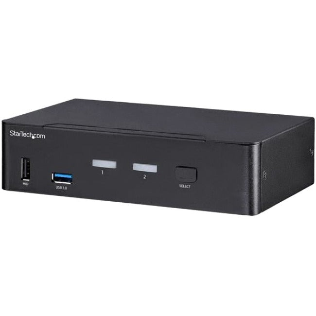 StarTech.com 2 Port DisplayPort KVM Switch - 4K 60Hz - Single Display - UHD DP 1.2 USB KVM Switch with USB 3.0 Hub & Audio - TAA Compliant